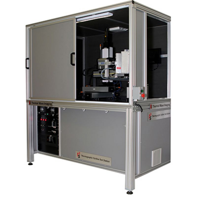 Thermographic NDT and NDE - Thermographic turbine test station